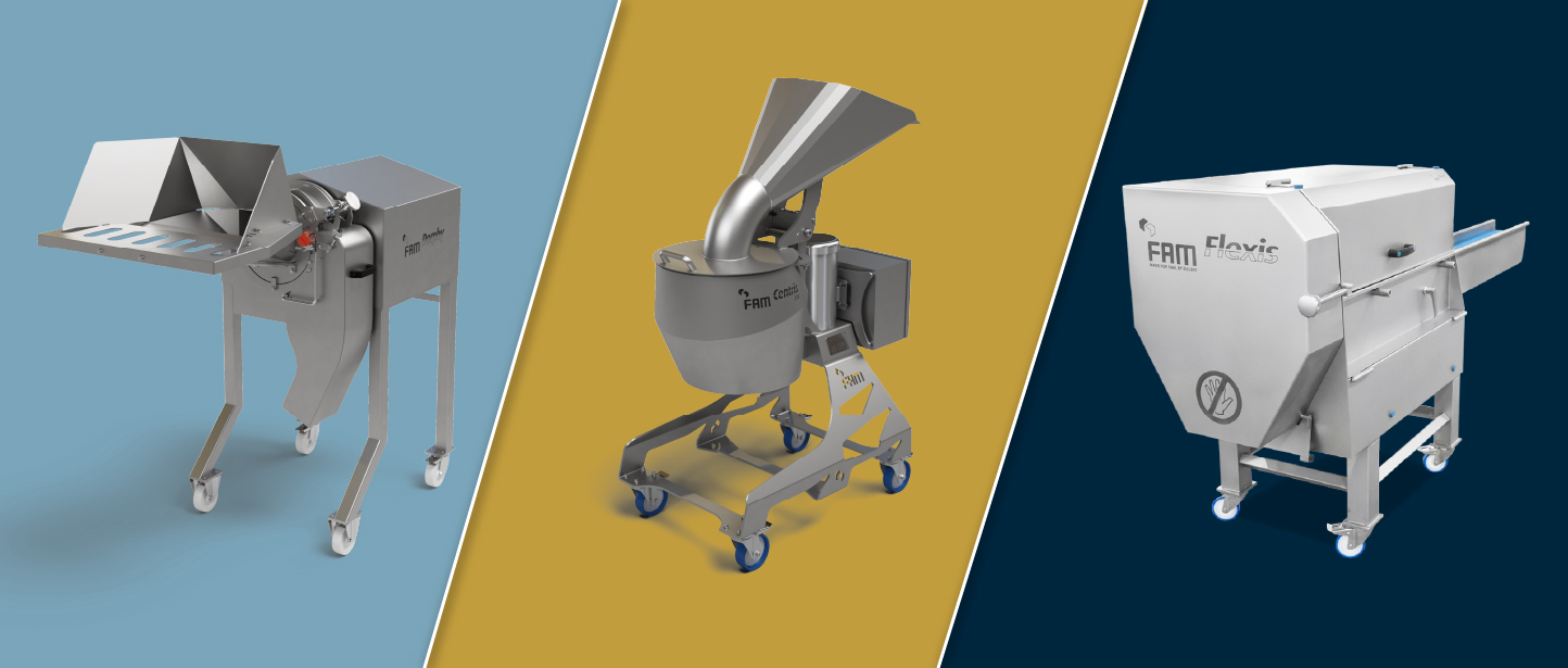 Trio of machines (vegetables)